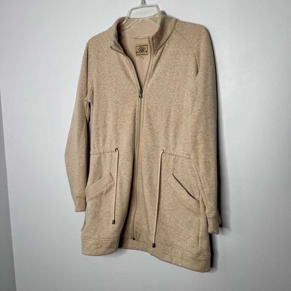 Ugg Cream Zip-Up Jacket With Drawstring Waist Siz… - image 3
